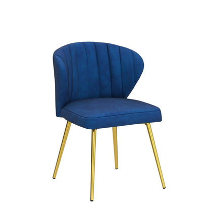 Hot ink Velvet Channel Tufted Dining Chair with Gold Metal Legs (Copy)