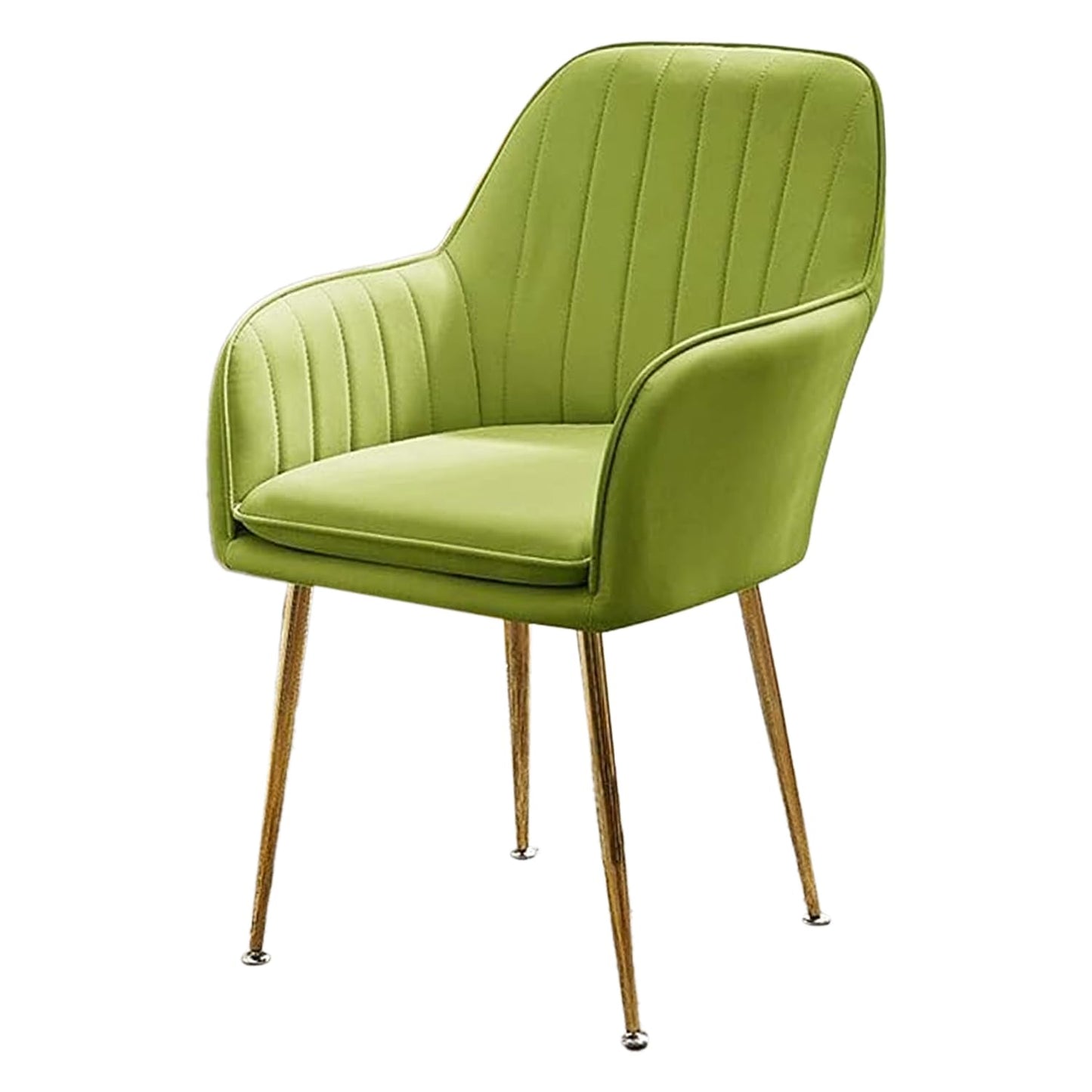 AFLECT Modern Grey Upholstered Chair with Gold Metal Legs