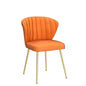 Hot ink Velvet Channel Tufted Dining Chair with Gold Metal Legs (Copy)